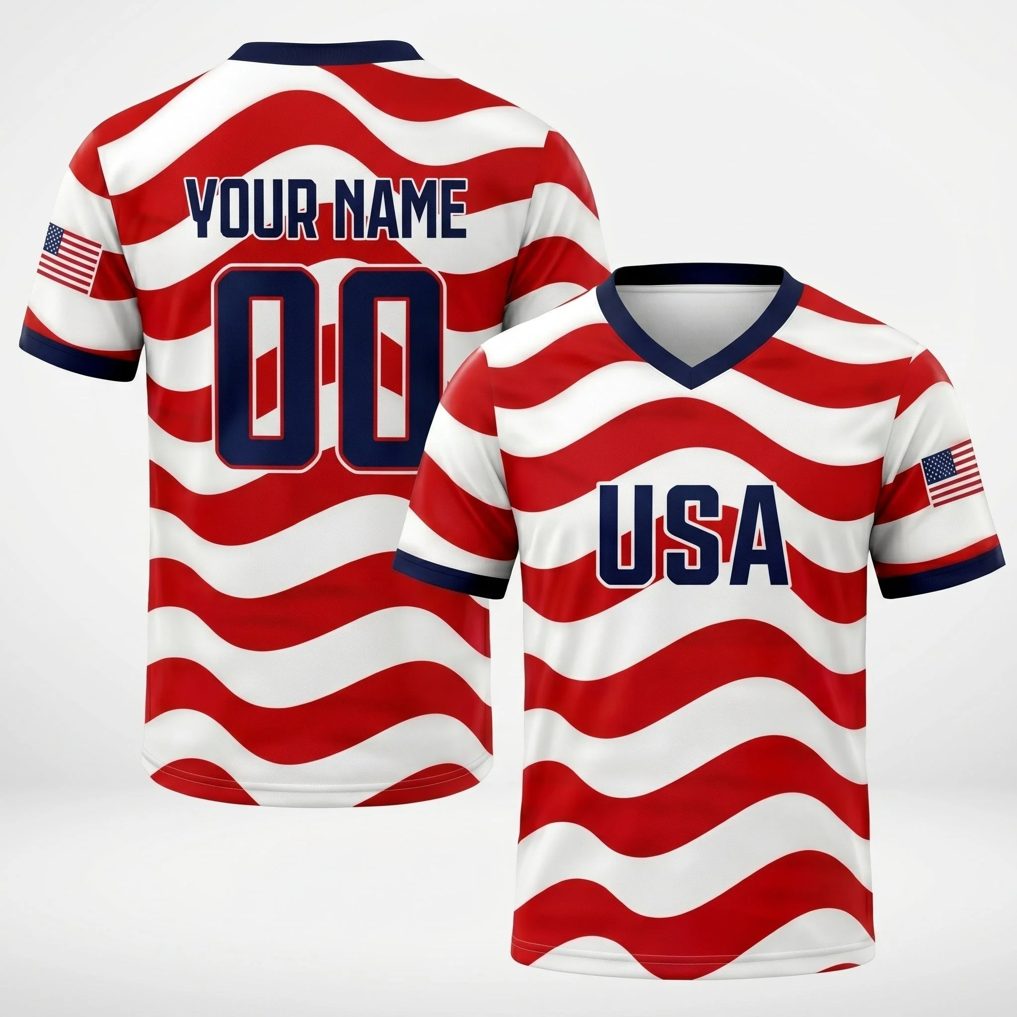 USA Flag Custom Name Number - Personalized Soccer Jersey - Gift For Sport Fans - Image 7