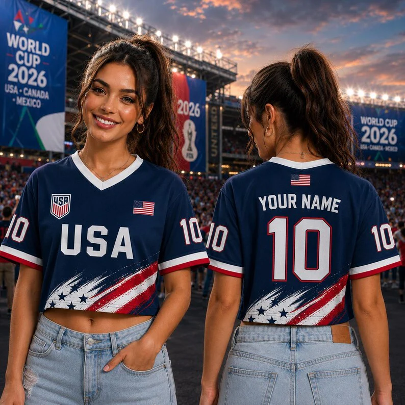 USA Football 2026 - Personalized Croptop Jersey - Gifts For Soccer Lovers - Image 3