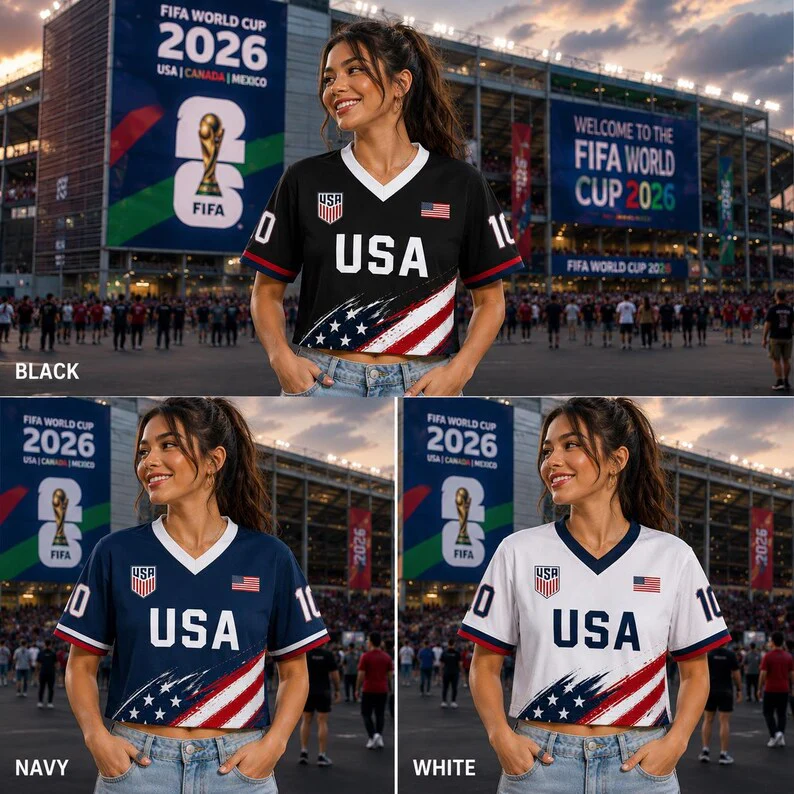 USA Football 2026 - Personalized Croptop Jersey - Gifts For Soccer Lovers - Image 4