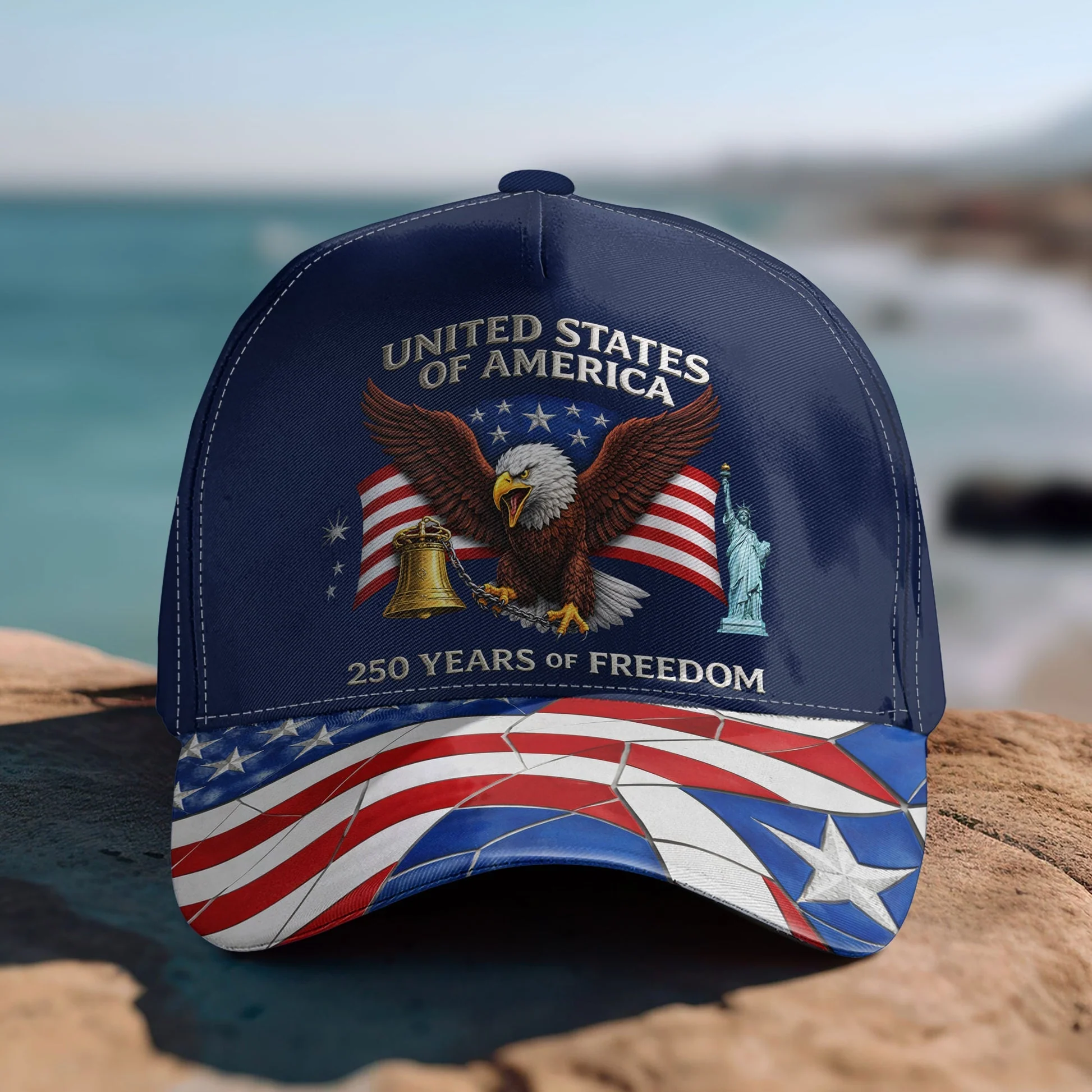 USA Independence 250 Years Prints - Personalized Classic Cap - Gift For Patriotic, Veteran | HN02