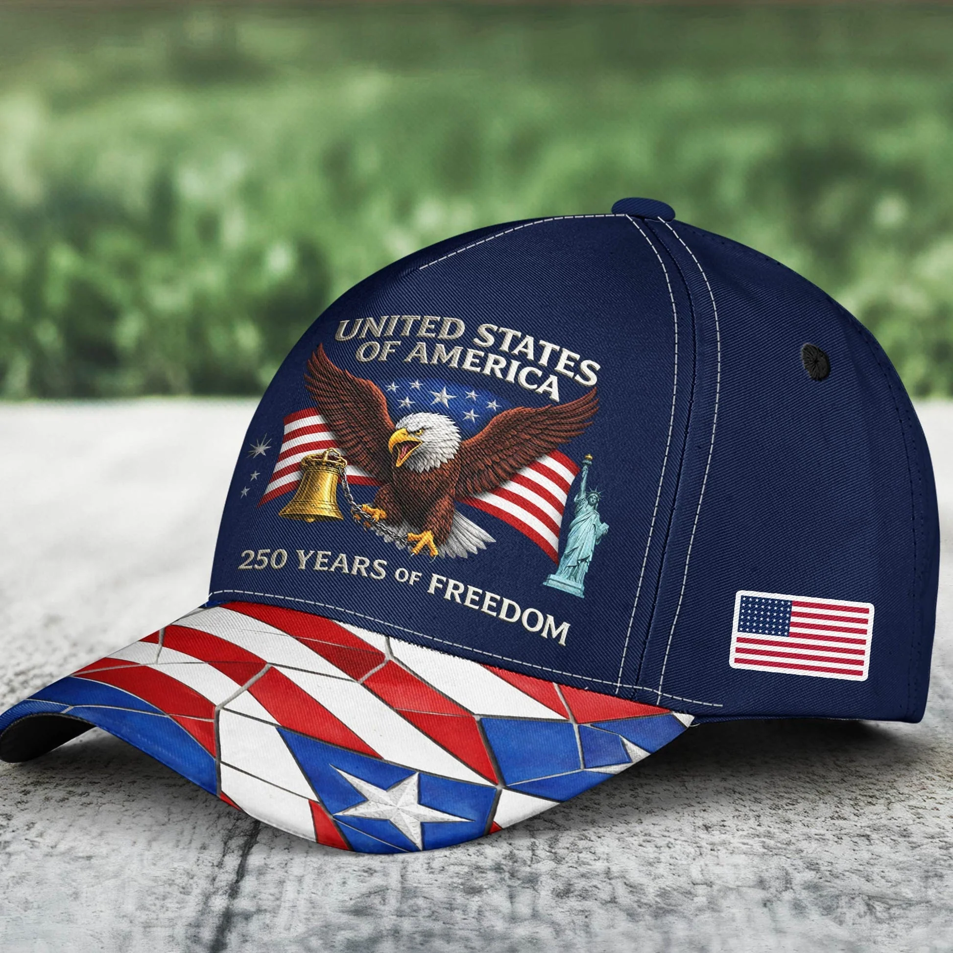 USA Independence 250 Years Prints - Personalized Classic Cap - Gift For Patriotic, Veteran | HN02 - Image 2