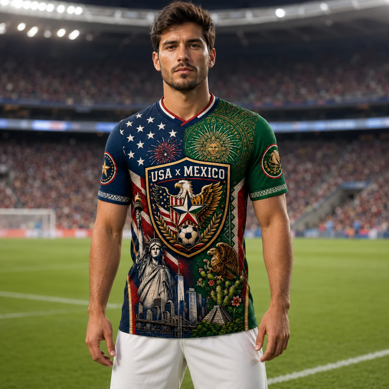 USA Mexico 2026 Binational Soccer - Personalized Soccer Jersey - Gifts For Football Lovers, Sports Fans - Image 2