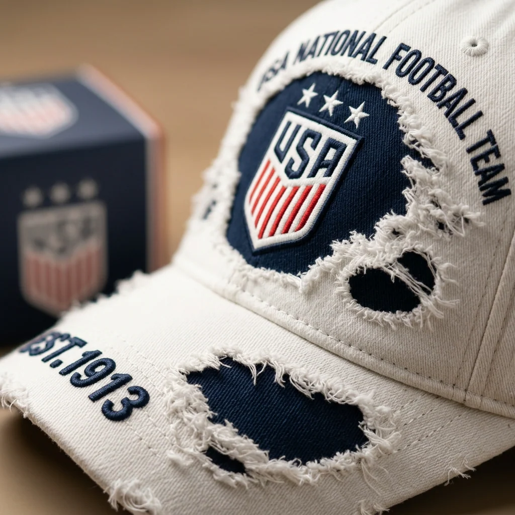 USA National Football Team Distressed - Classic Cap - Gifts For Football Lovers, Sports Fans - Image 2