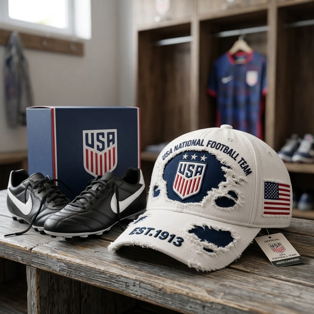 USA National Football Team Distressed - Classic Cap - Gifts For Football Lovers, Sports Fans - Image 3