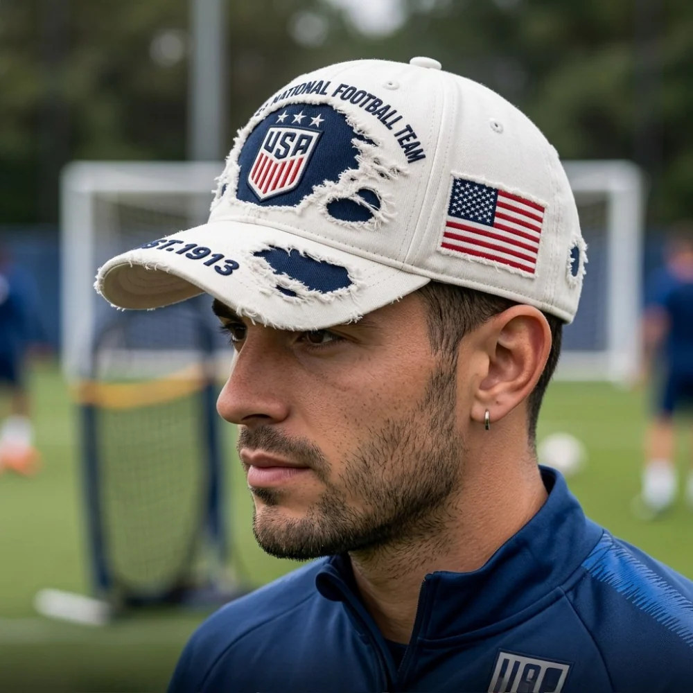 USA National Football Team Distressed - Classic Cap - Gifts For Football Lovers, Sports Fans - Image 4
