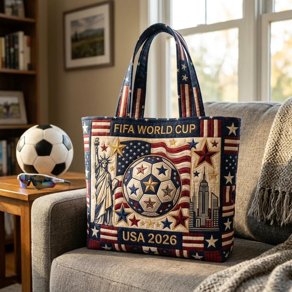 USA Soccer Championship 2026 - Quilted Tote Bag - Patriotic Gift For Football Lovers - Image 2