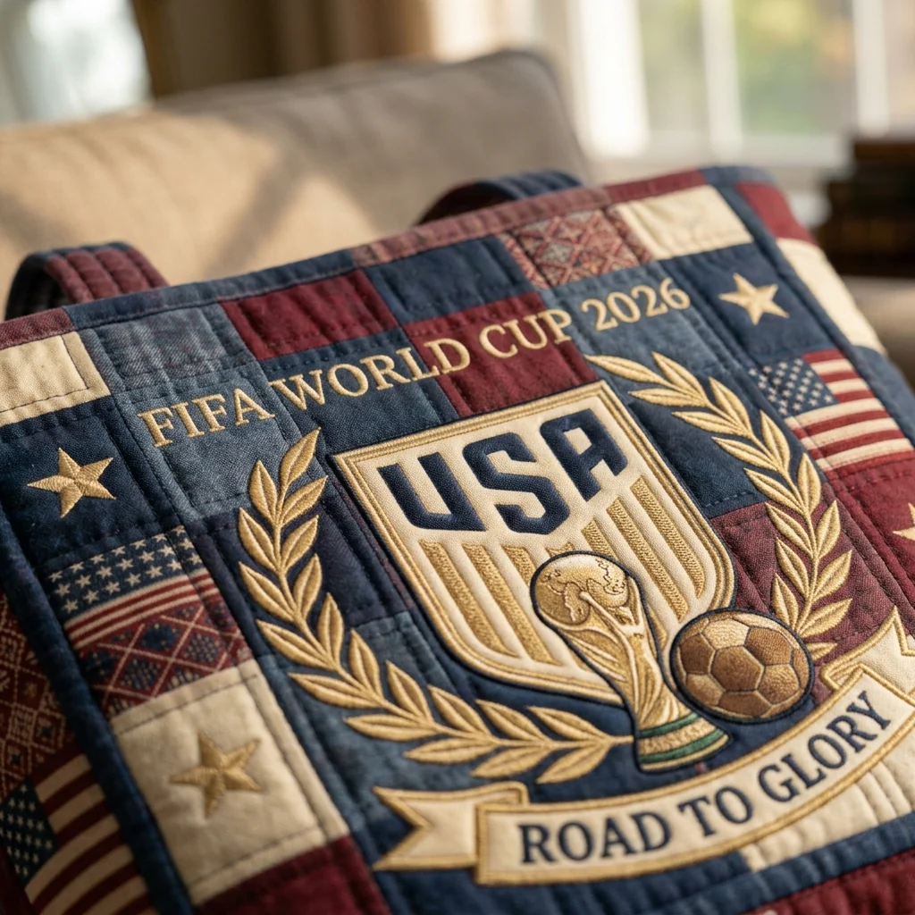 USA Soccer Championship 2026 Road To Glory - Quilted Tote Bag - Patriotic Gift For Football Lovers - Image 2