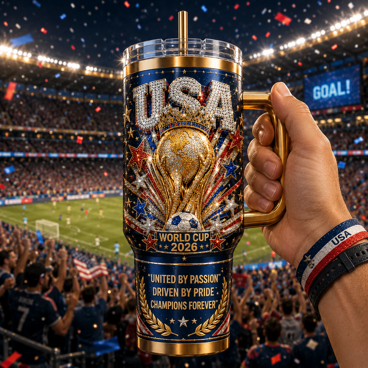 USA Soccer World Cup 2026 - Personalized Tumbler - Gifts For Football Lovers, Sports Fans - Image 3