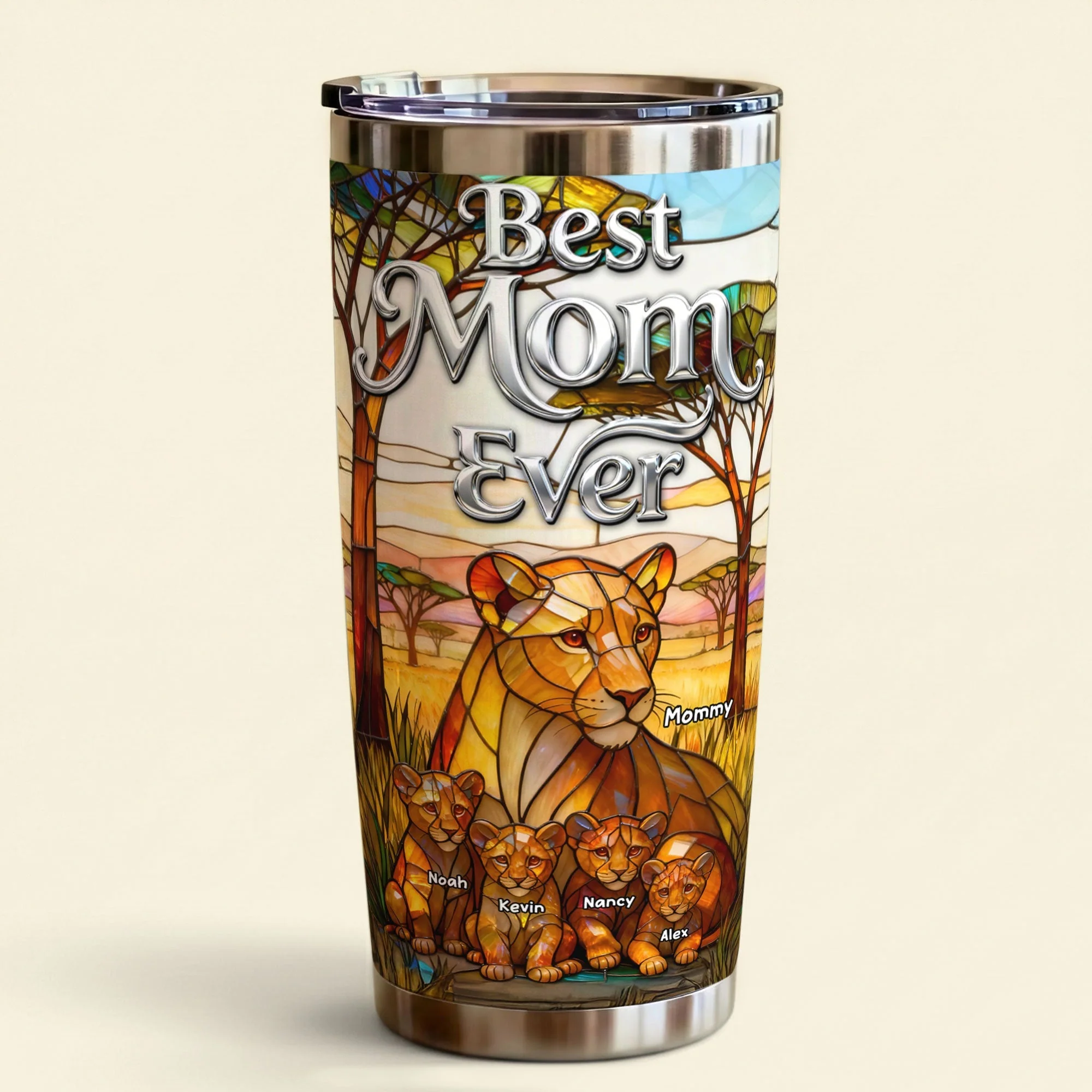 Best Lion Mom Ever - Personalized Tumbler - Gifts For Mom VD01 - Image 3