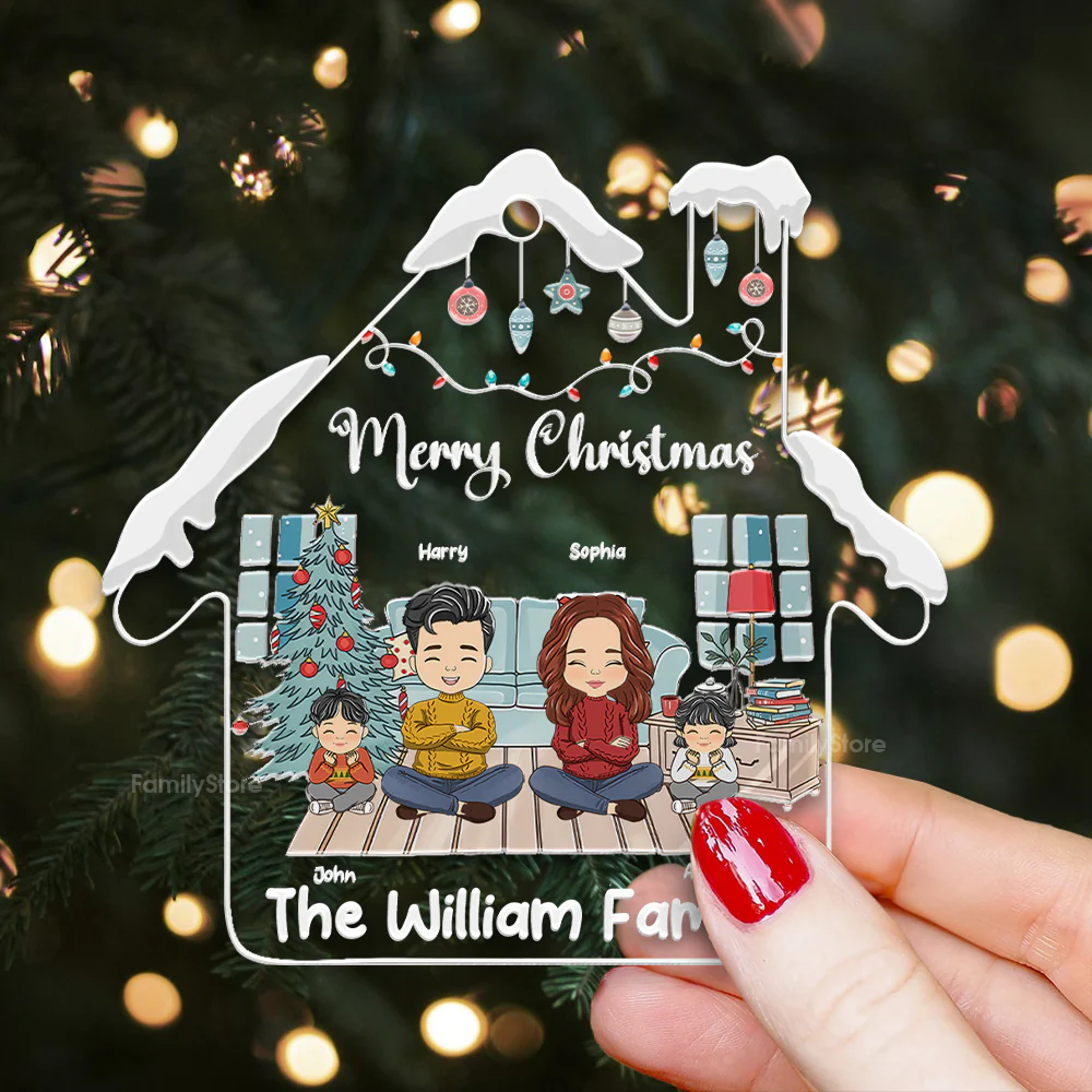 Very Merry Christmas - Christmas Gift For Family Members - Personalized Acrylic Ornament - CL35 NA94 - Image 2