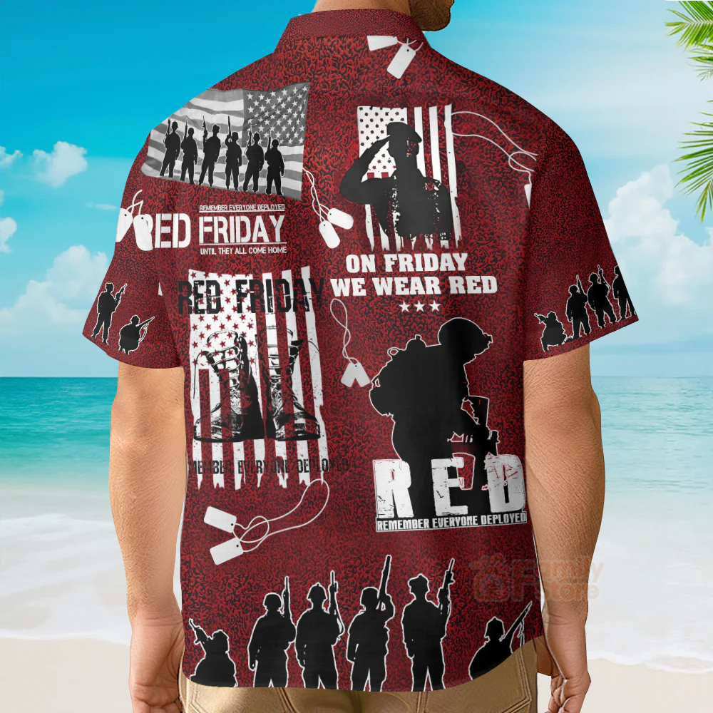 Veteran Red Friday With Boots - Hawaiian Shirt - Image 4