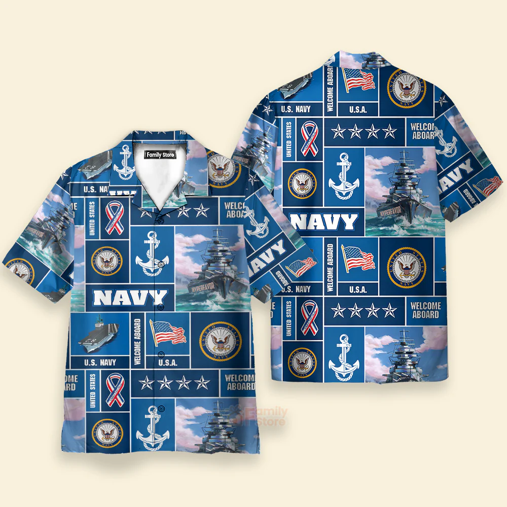 Veteran Soldier US Navy Welcome To Aboard Hawaiian Shirt - Image 2
