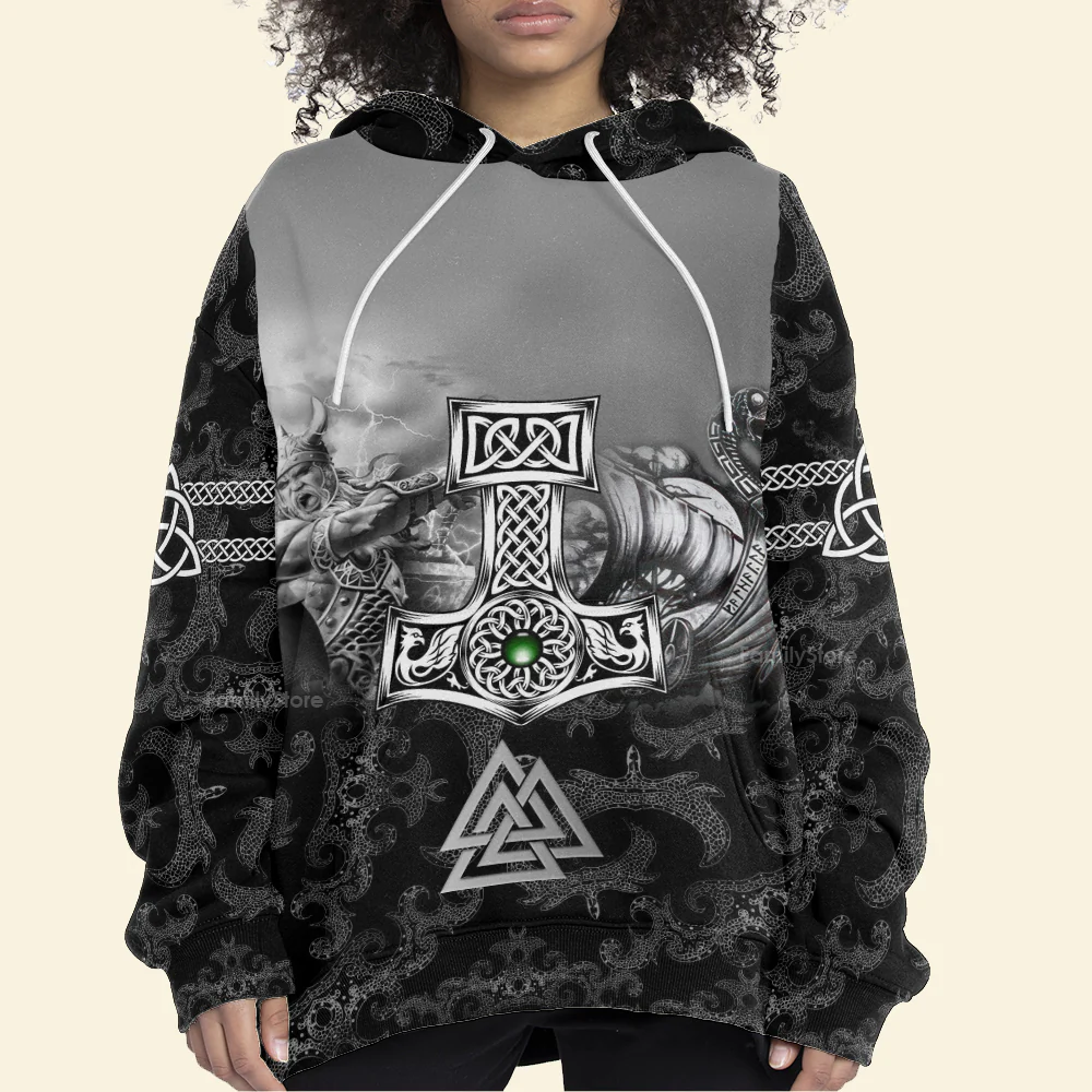 Viking Hammer Of Thor - Hoodie - Image 5