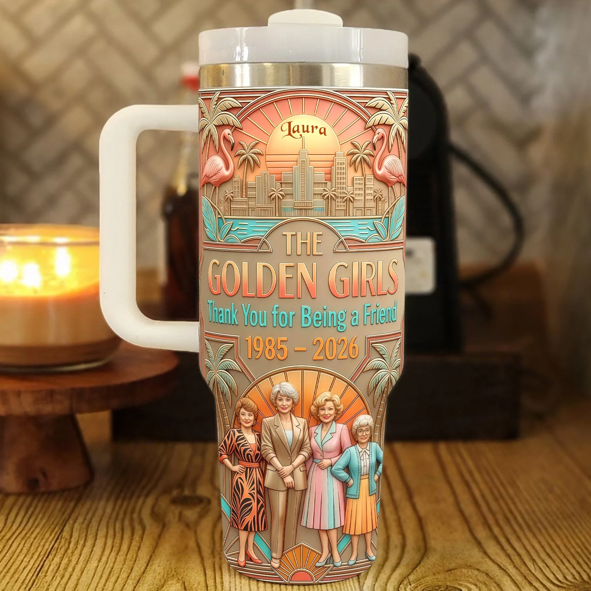 Vintage Friendship Anniversary - Personalized Tumbler - Gifts For Besties - Image 3