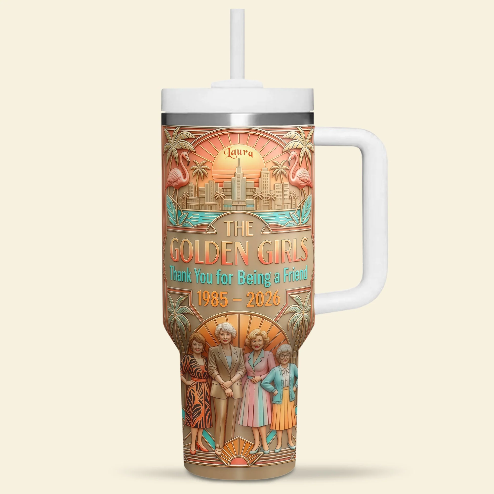 Vintage Friendship Anniversary - Personalized Tumbler - Gifts For Besties - Image 4