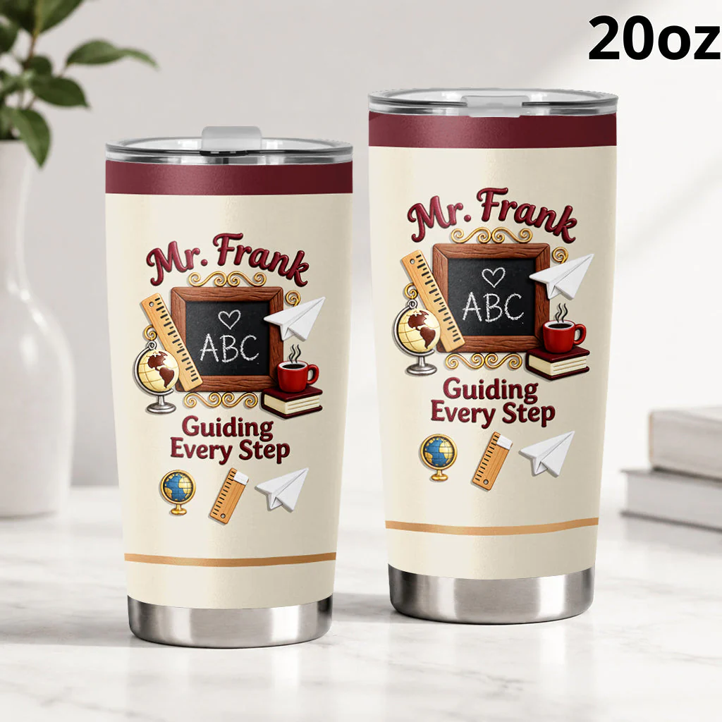 Vintage Guilding Every Step - Personalized Tumbler - Gift For Teachers - Image 2
