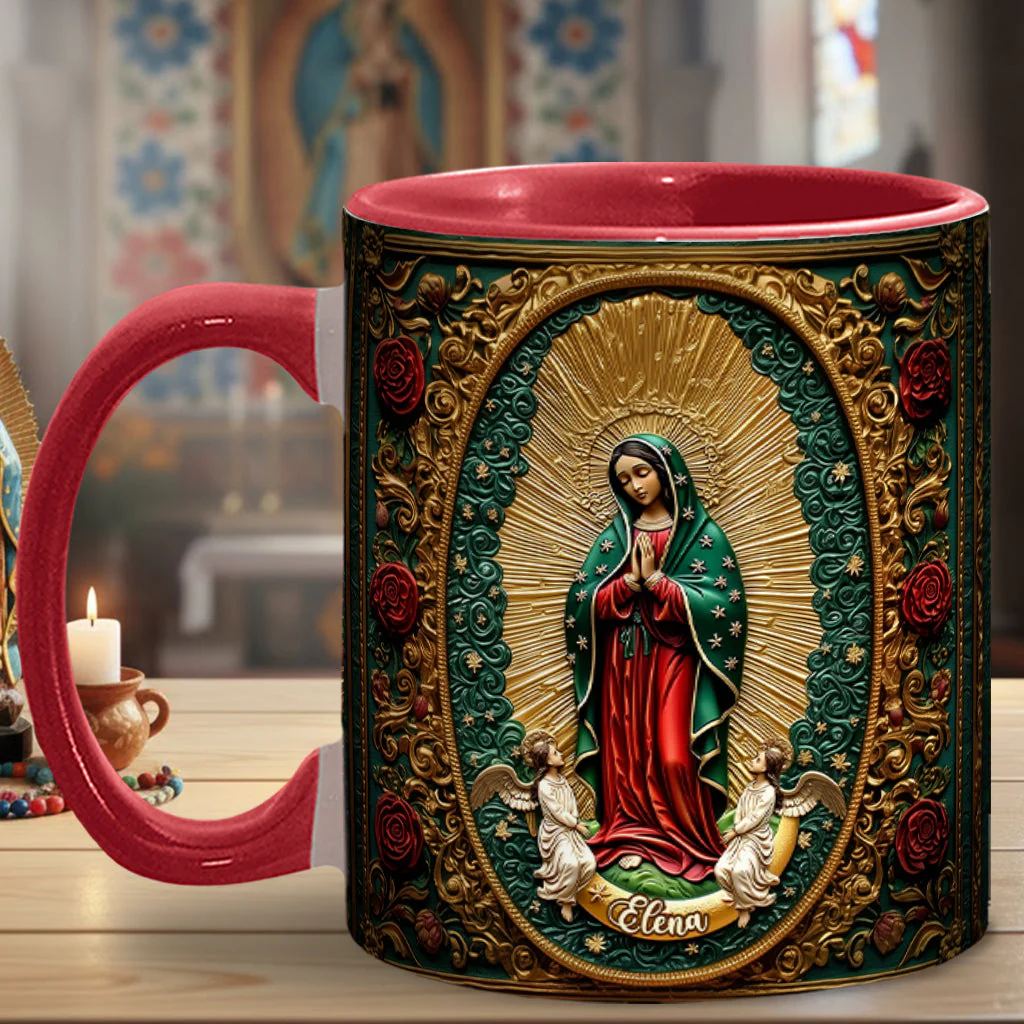 Virgin Mary Acrylic - Personalized Christian Accent Mug - Gift For Christian BA01