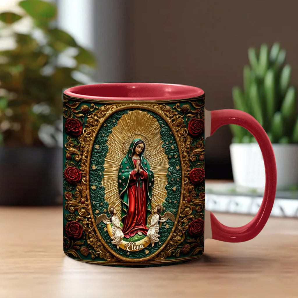 Virgin Mary Acrylic - Personalized Christian Accent Mug - Gift For Christian BA01 - Image 2