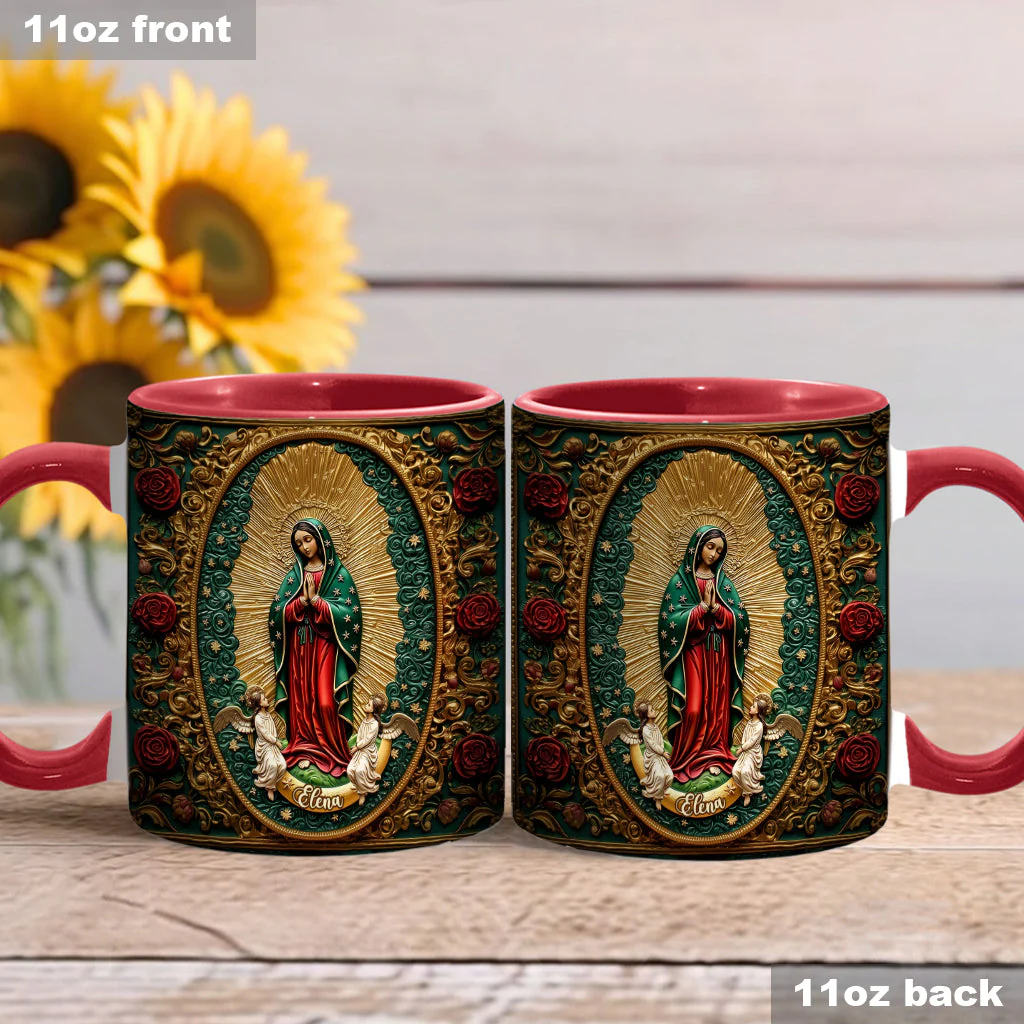 Virgin Mary Acrylic - Personalized Christian Accent Mug - Gift For Christian BA01 - Image 3