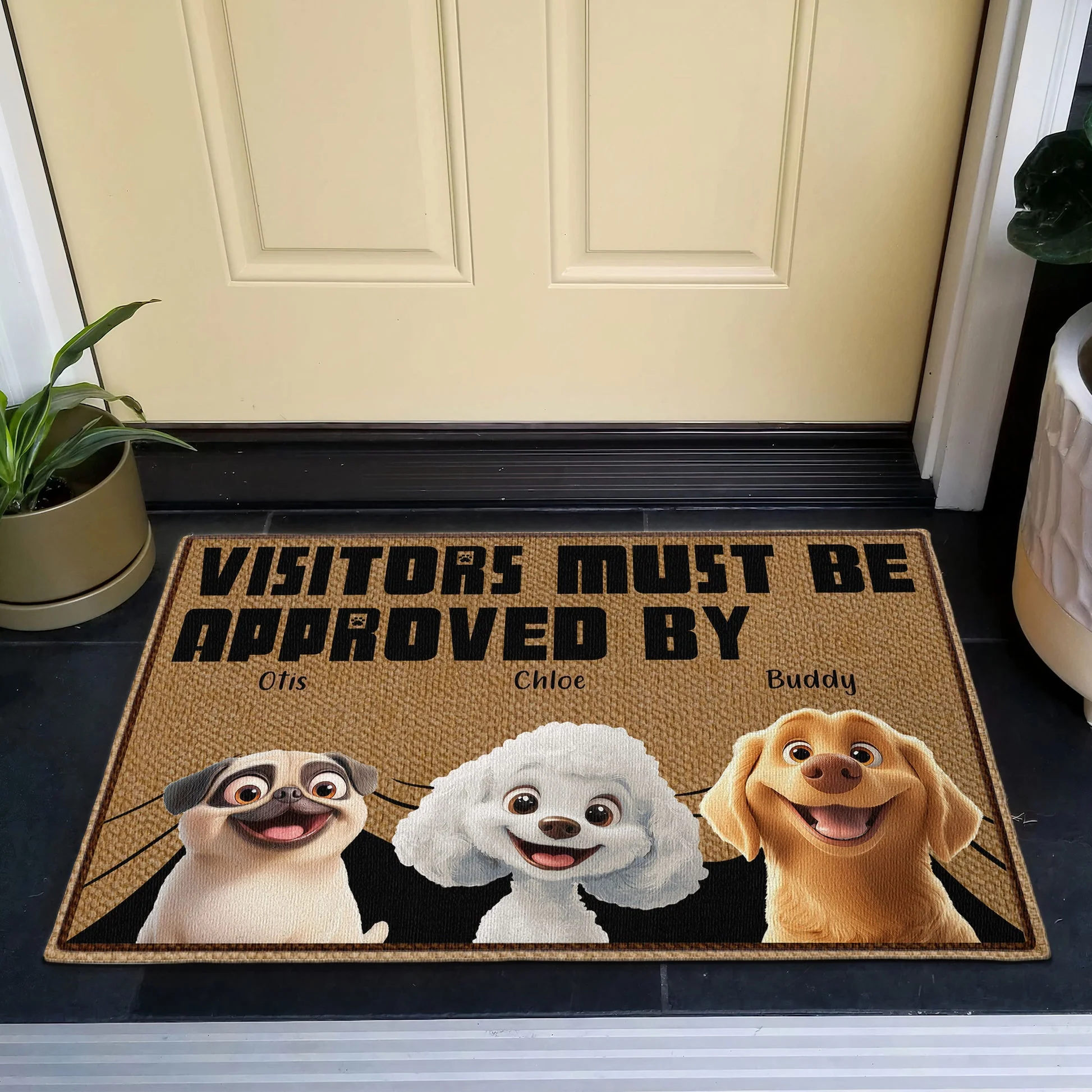 Visitors Must Be Approved By Dogs - Personalized Doormat - Gift for Pet Owners, Pet Lovers, Dog Mom, Dog Dad | CLP15 NH96 - Image 6