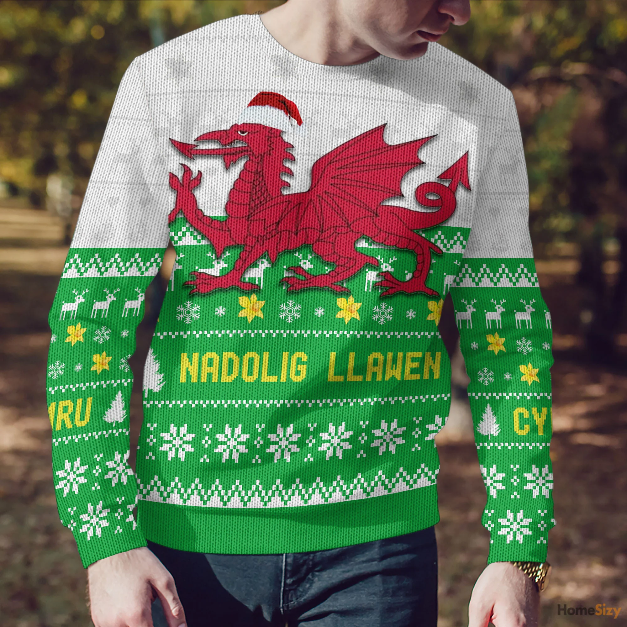 Dragon Wales - Funny Ugly Christmas Sweater - Image 4