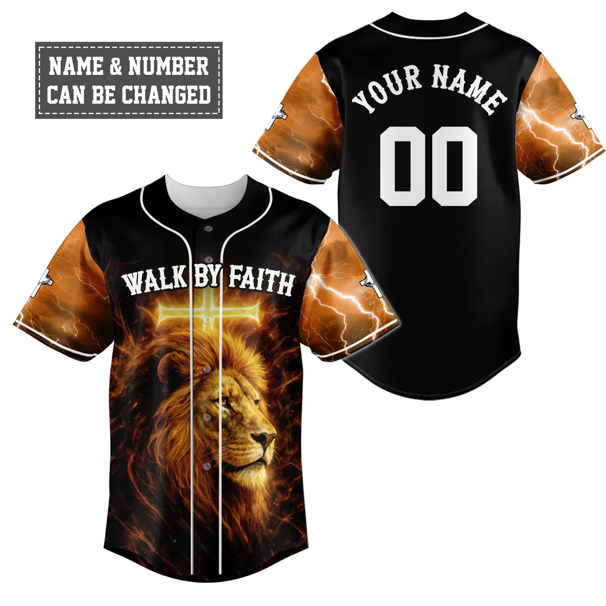 Walk by Faith Baseball Jersey - Christant Gift For Him