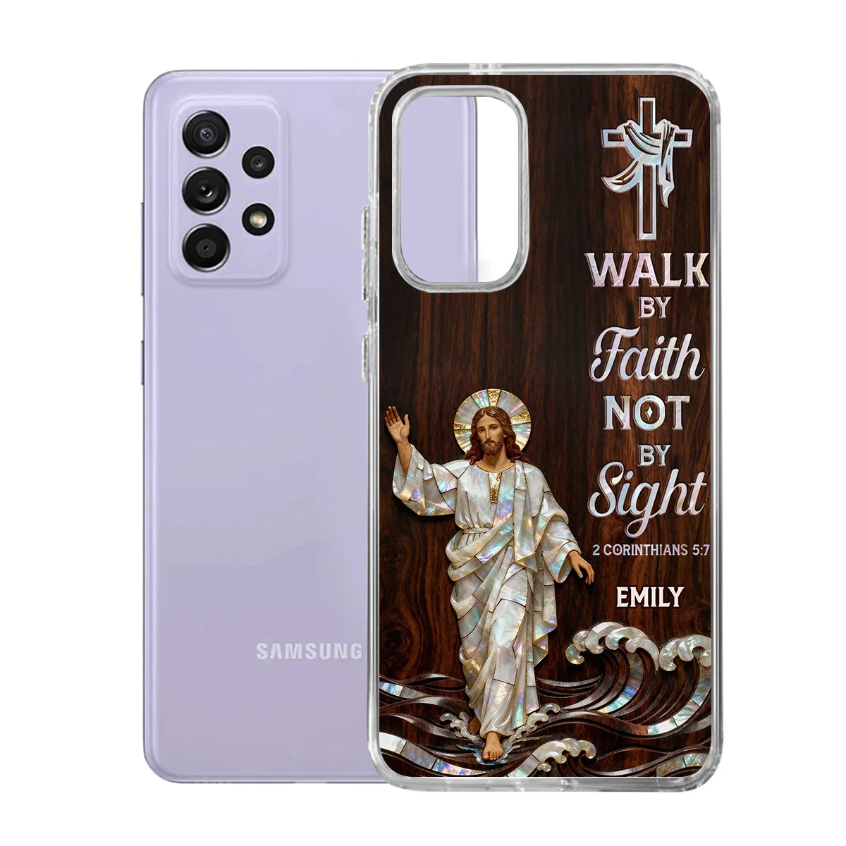 Walk By Faith Not By Sight - Personalized Phone Case - Christian Gift BA01 - Image 6