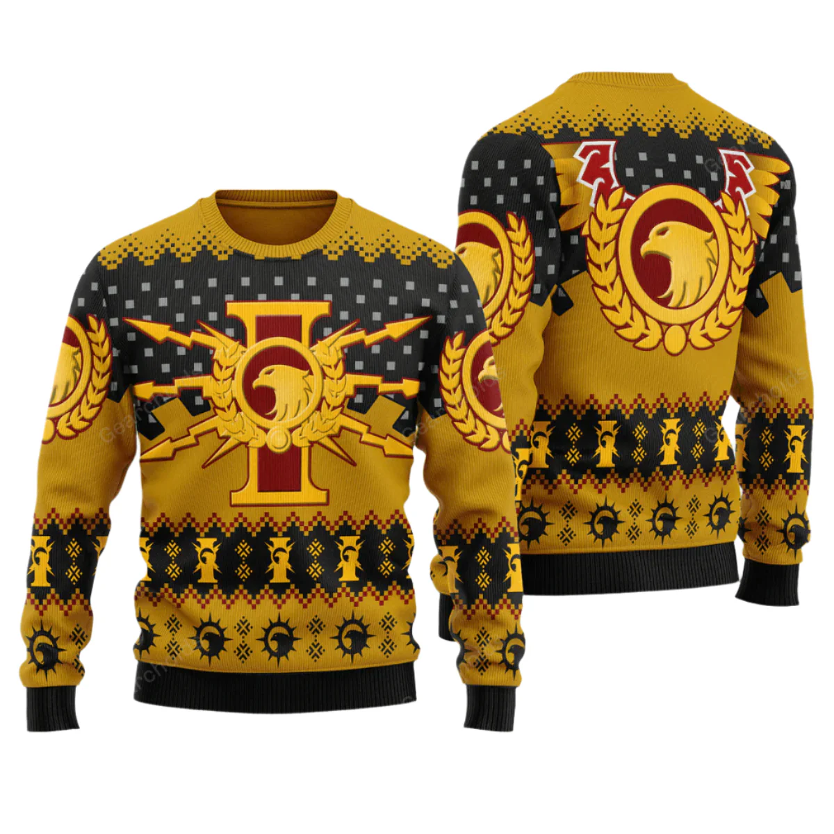 Warhammer Adeptus Custodes Iconic - Ugly Christmas Sweater - Image 3