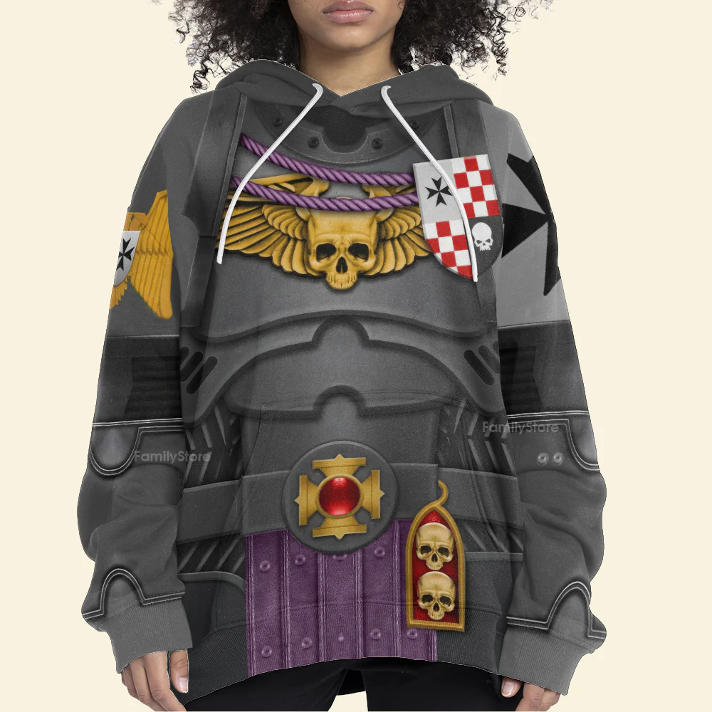 Warhammer Black Templars Captain - Costume Cosplay Hoodie Sweatshirt Sweatpants CSWRH177 - Image 12