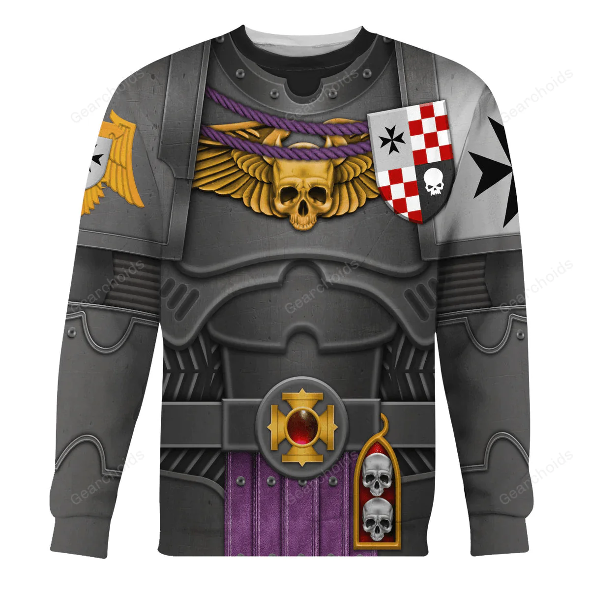 Warhammer Black Templars Captain - Costume Cosplay Hoodie Sweatshirt Sweatpants CSWRH177 - Image 2
