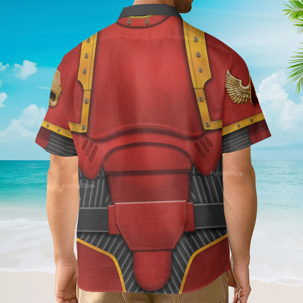 Warhammer Blood Angels Captain - Costume Cosplay Hawaiian Shirt CSWRH110 - Image 3