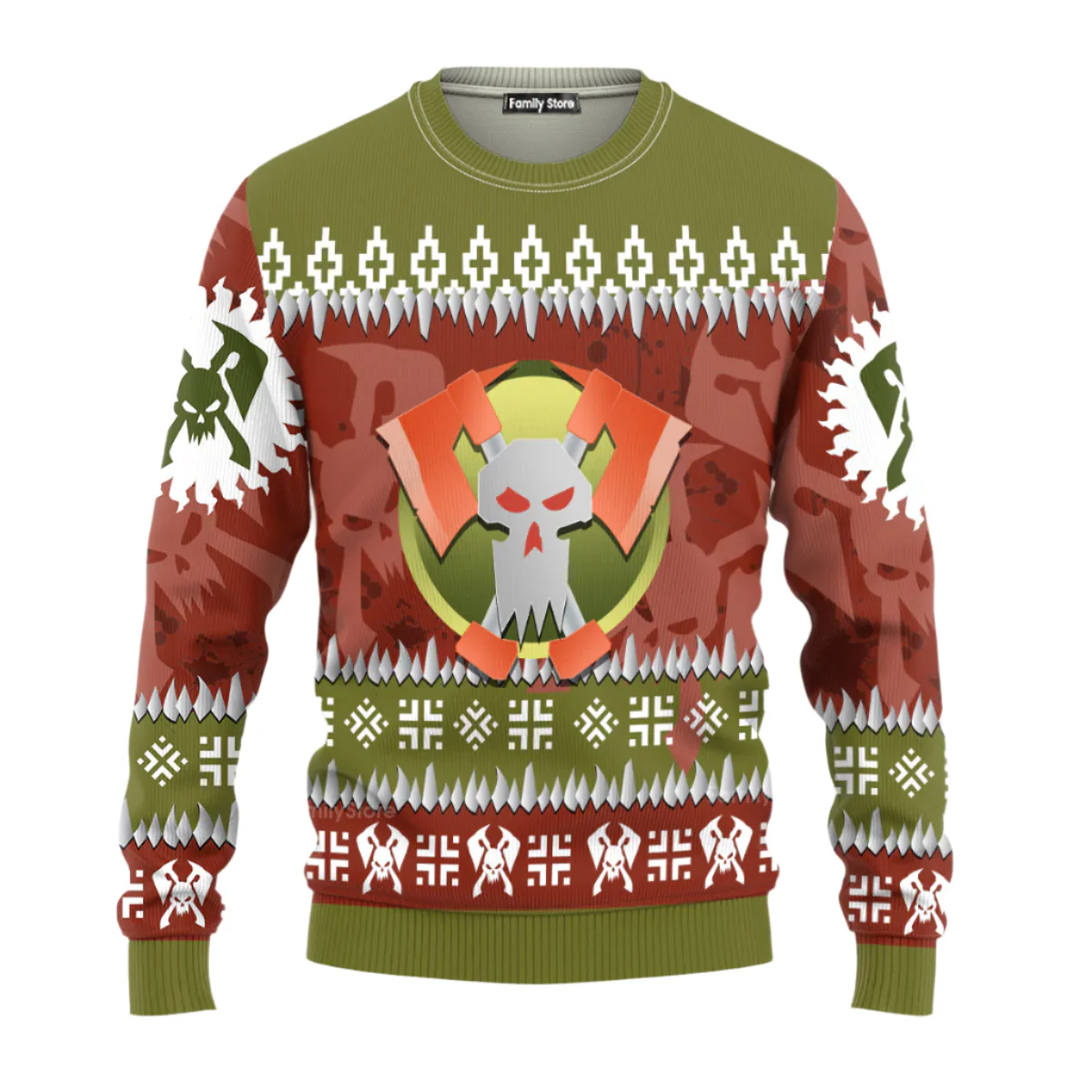 Warhammer Blood Axe Orks Iconic - Ugly Christmas Sweater - Image 2