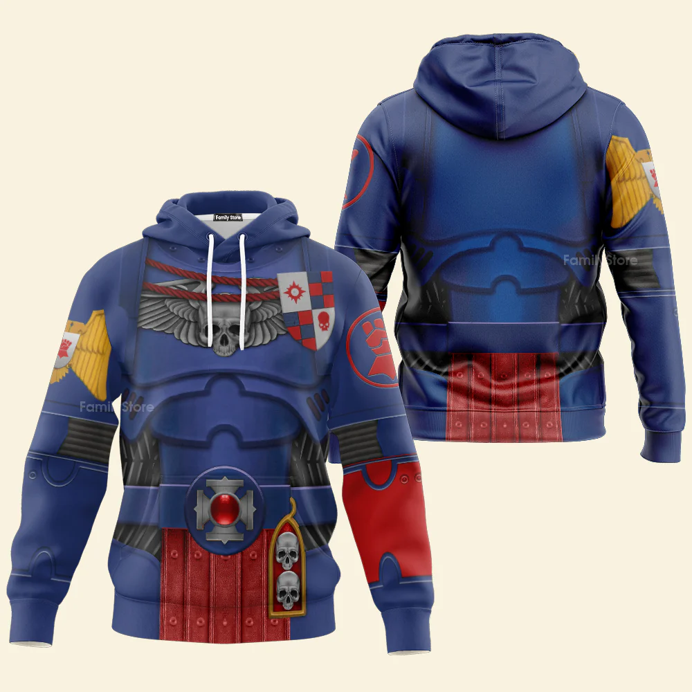 Warhammer Crimson Fists Captain - Costume Cosplay Hoodie Sweatshirt Sweatpants CSWRH170 - Image 12