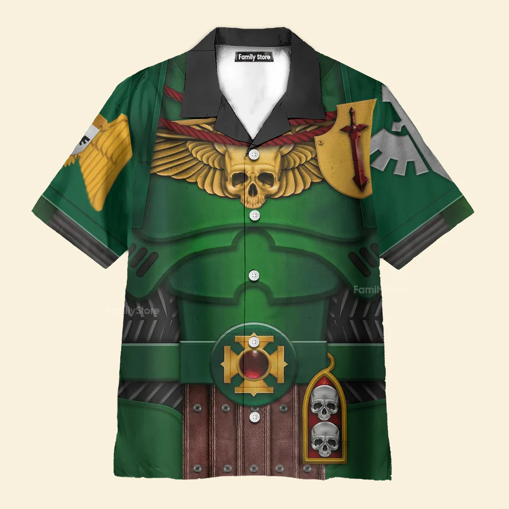 Warhammer Dark Angels Captain - Costume Cosplay Hawaiian Shirt CSWRH022