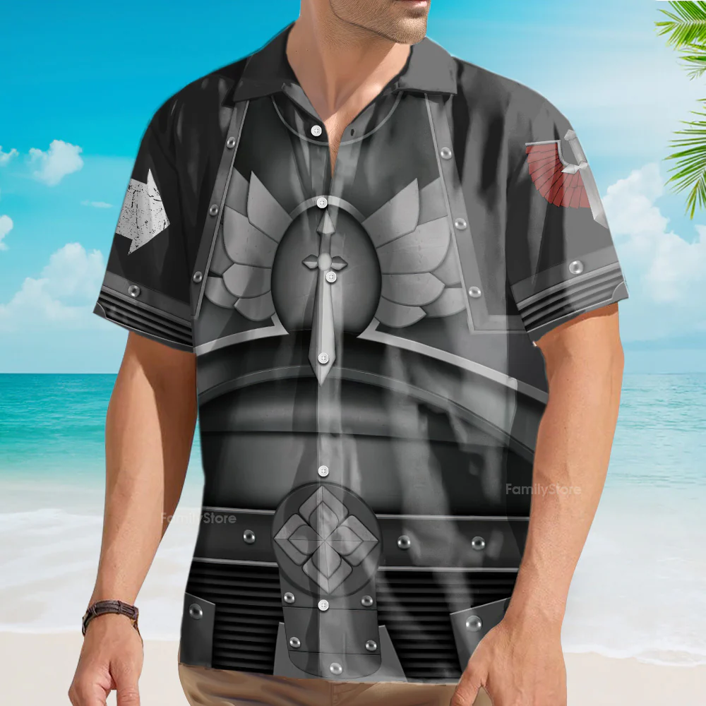 Warhammer Dark Angels Legions - Costume Cosplay Hawaiian Shirt CSWRH047 - Image 4