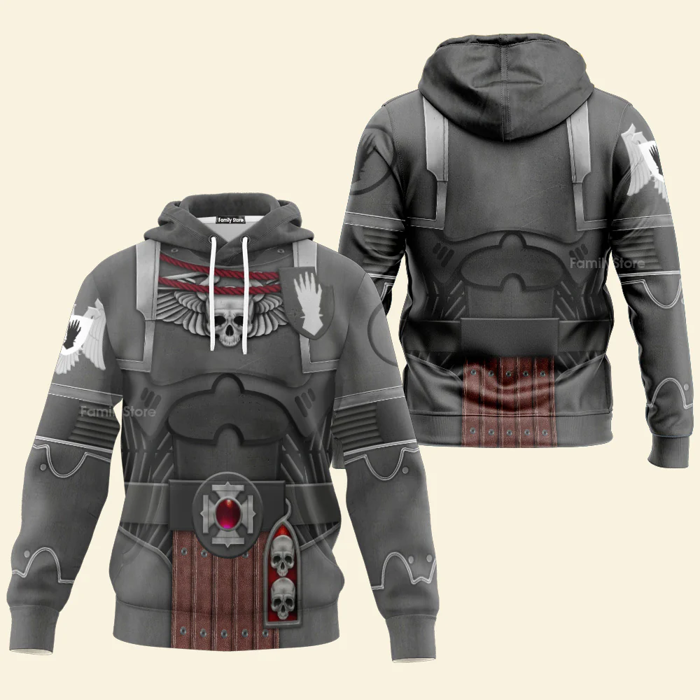 Warhammer Iron Hands Captain - Costume Cosplay Hoodie Sweatshirt Sweatpants CSWRH143 - Image 3