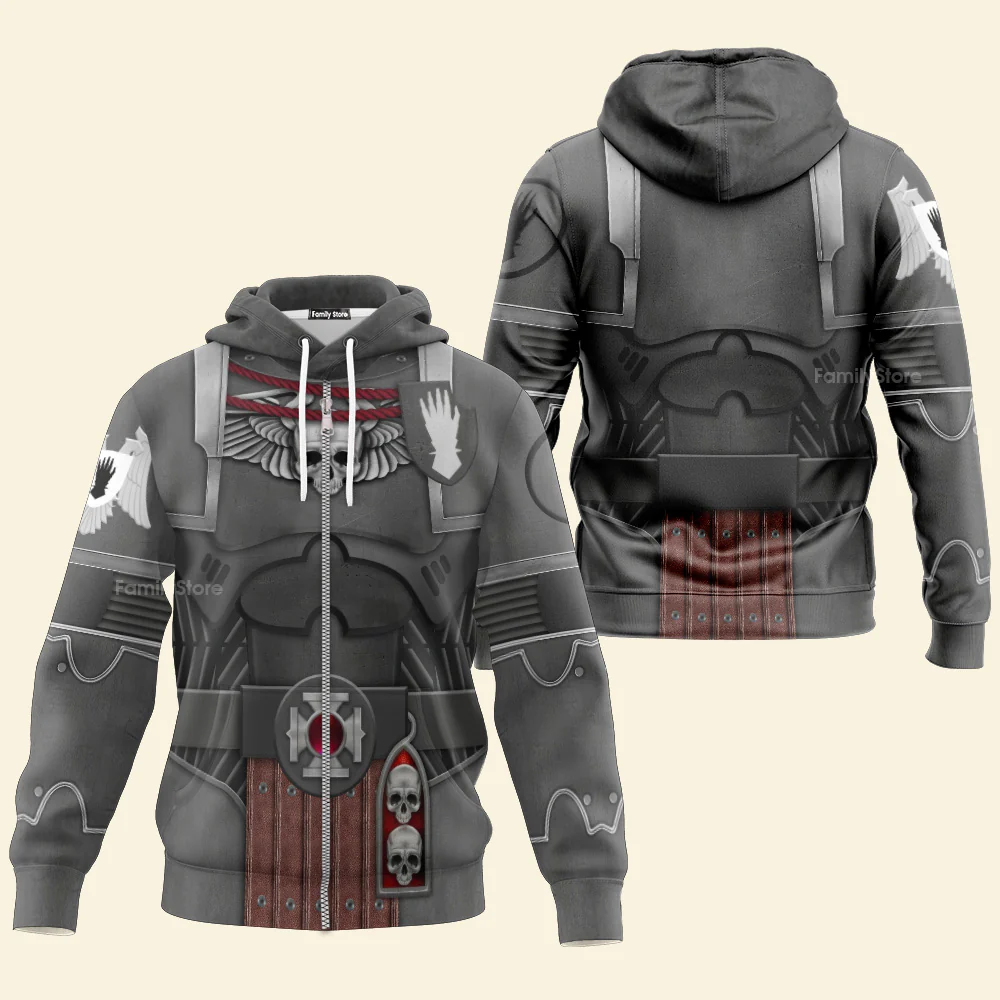 Warhammer Iron Hands Captain - Costume Cosplay Hoodie Sweatshirt Sweatpants CSWRH143 - Image 4