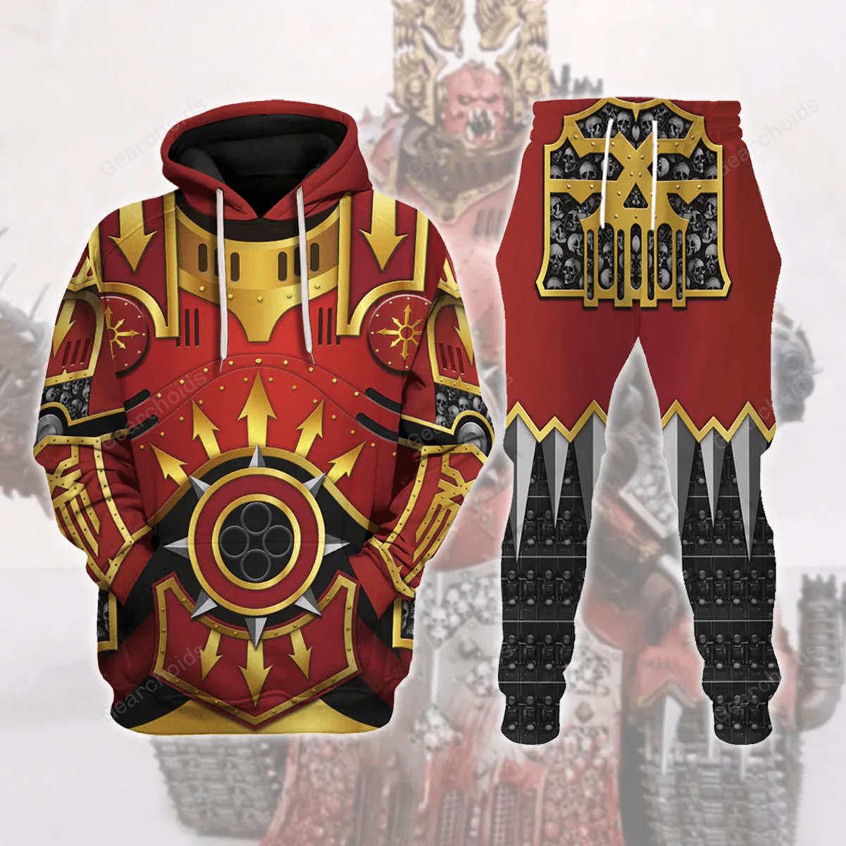 Warhammer Khorne Lord Of Skulls - Costume Cosplay Hoodie Sweatshirt Sweatpants CSWRH049