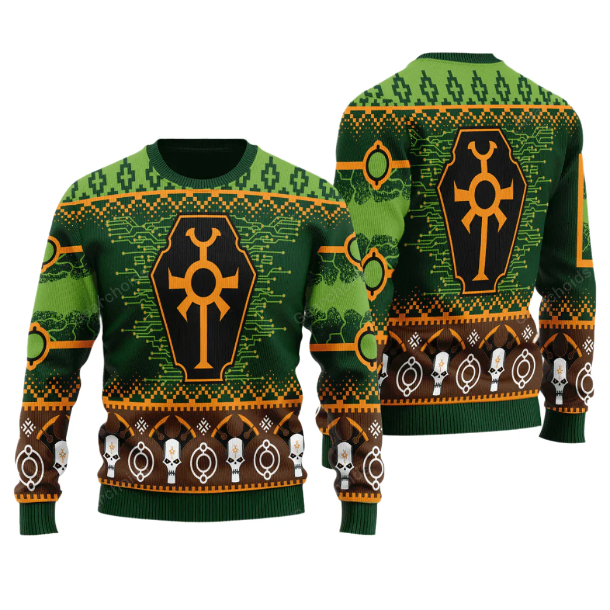 Warhammer Necron Iconic - Ugly Christmas Sweater - Image 3