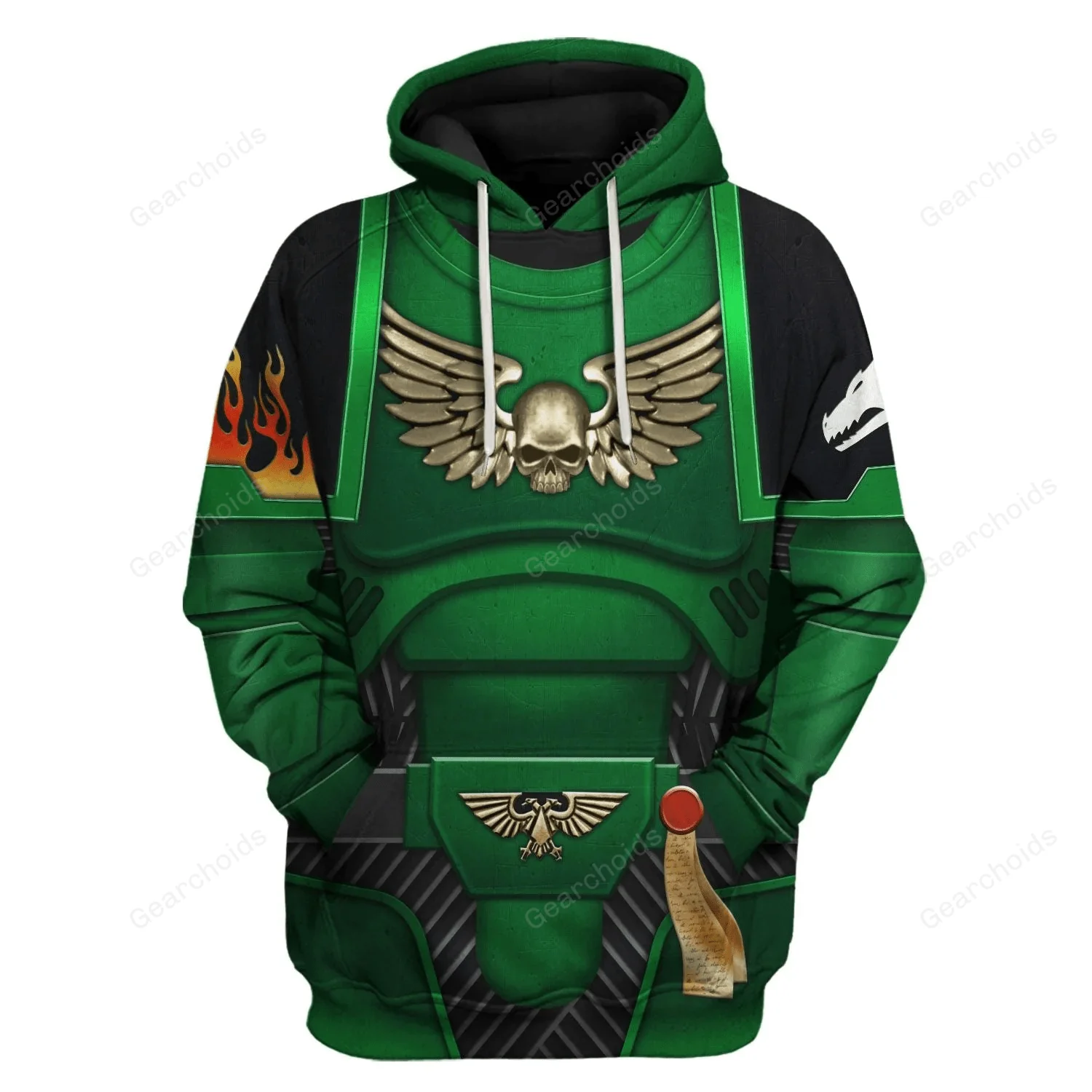 Warhammer Space Marines Salamanders - Costume Cosplay Hoodie Sweatshirt Sweatpants CSWRH006 - Image 2