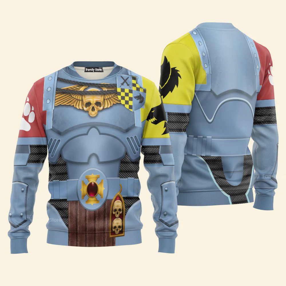 Warhammer Space Wolves Captain - Costume Cosplay Hoodie Sweatshirt Sweatpants CSWRH163 - Image 8