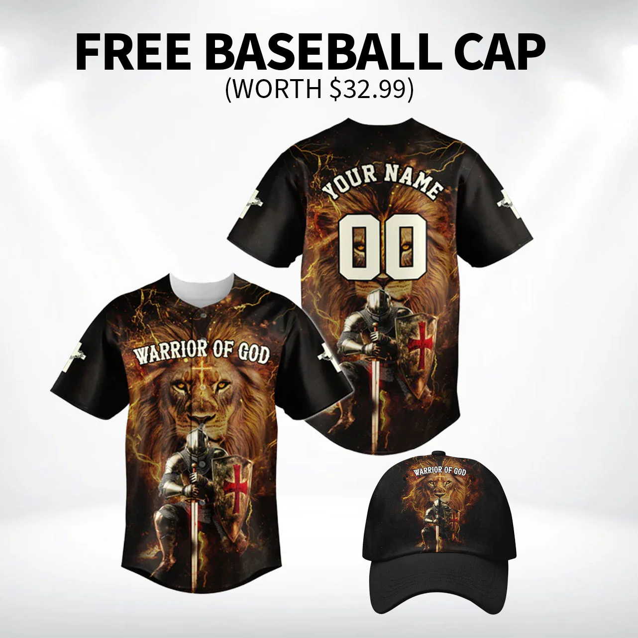 Warrior Of God Divine Crusader Baseball Jersey Bundle