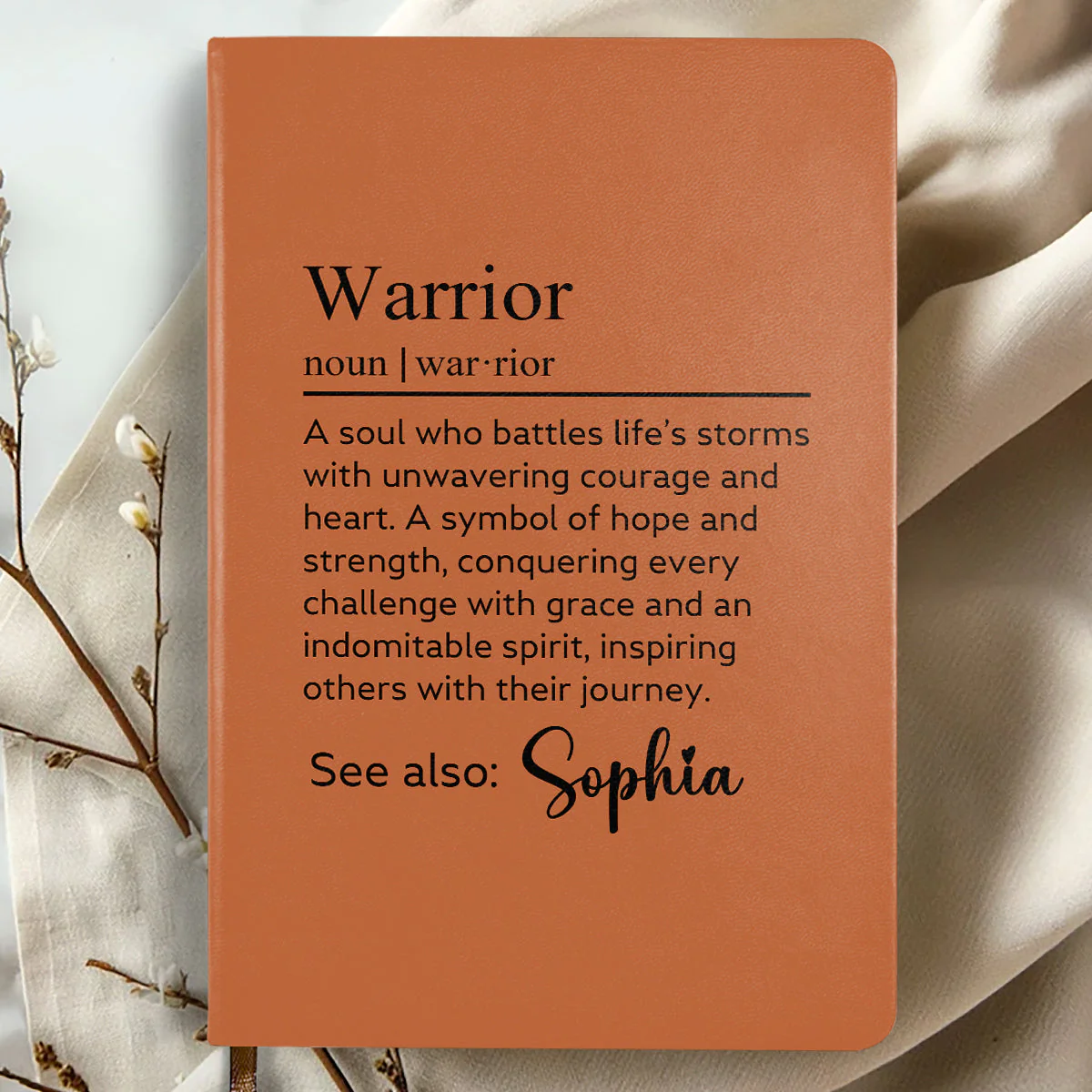 Warrior - Personalized Leather Cover Notebook - Gift For Book Lover, Reader HH01