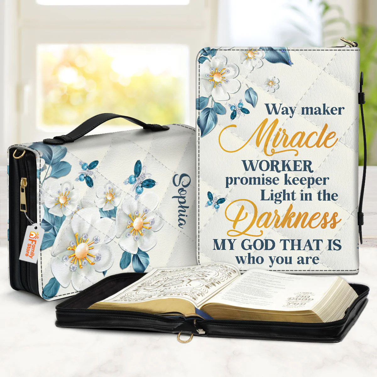 Way Maker And Miracle Worker - Personalized Bible Covers - AT4080601 - Image 2
