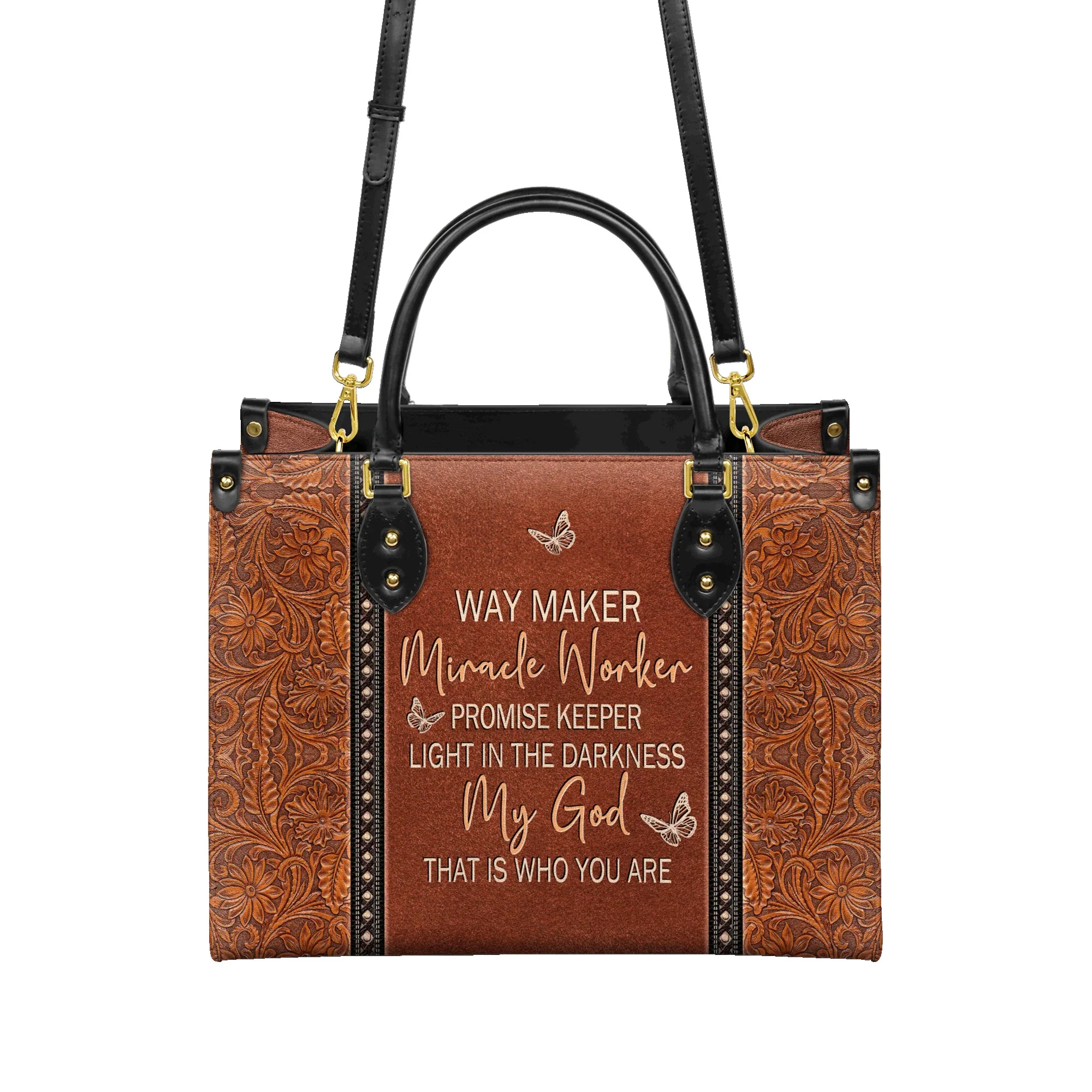 Way Maker Miracle Worker - Christian Leather Handbag