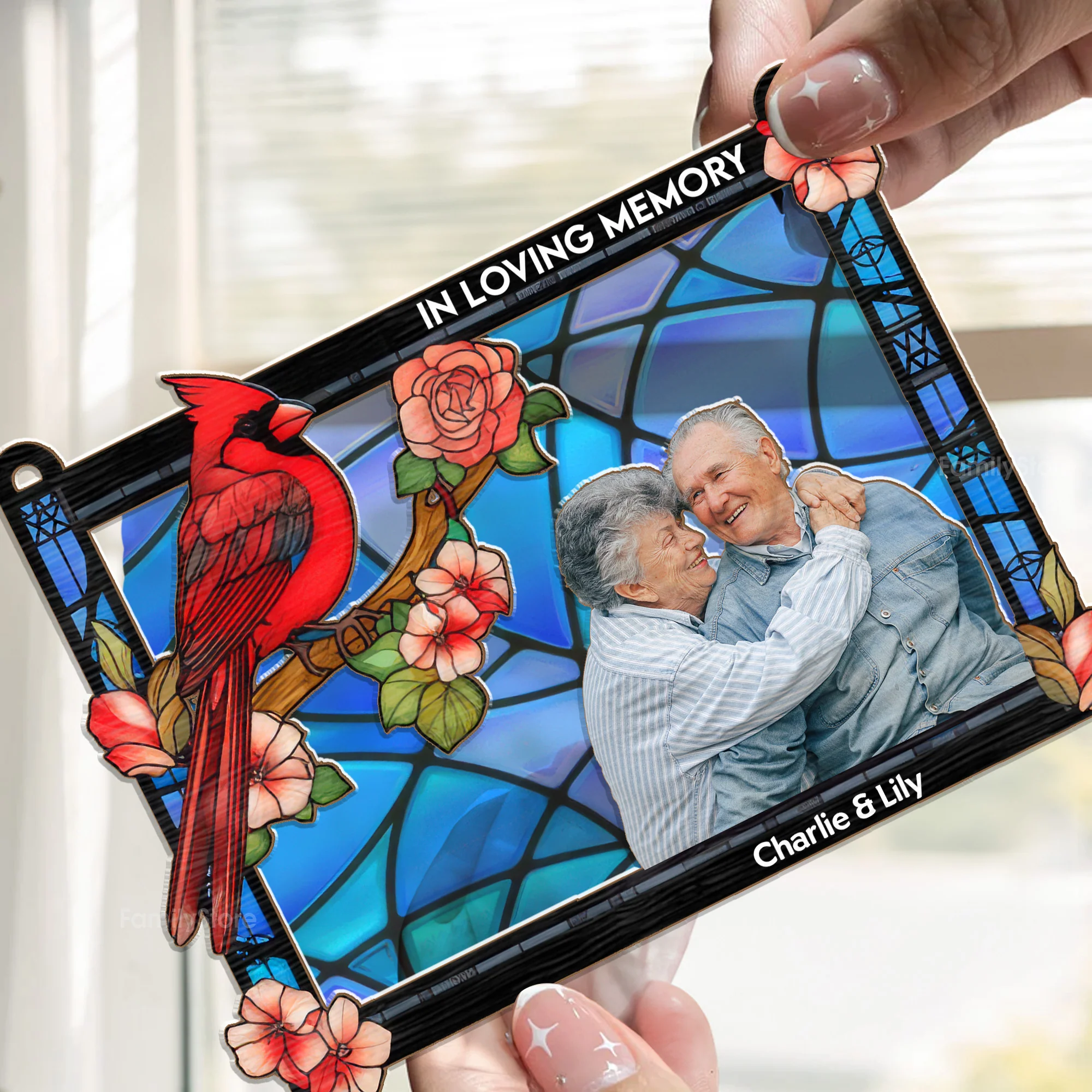 We Are Always With You - Memorial Gift - Personalized Window Hanging Window Hanging Suncatcher Ornament - NA94 - Image 2