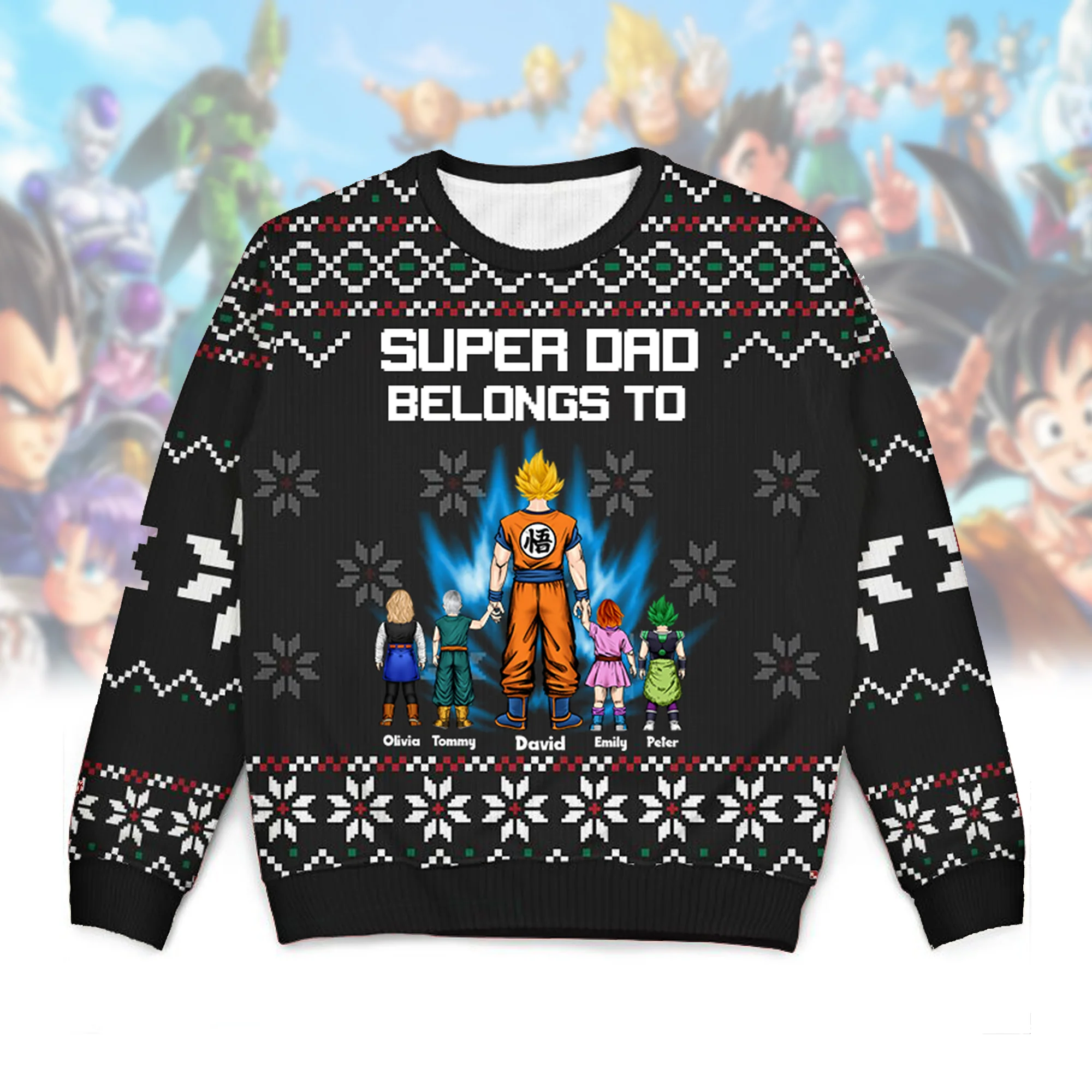 DrBa We Are The Super Power Family - Personalized Ugly Sweatshirt - Gift for Dad, Grandpa, Husband CL03 NA94 - Image 3