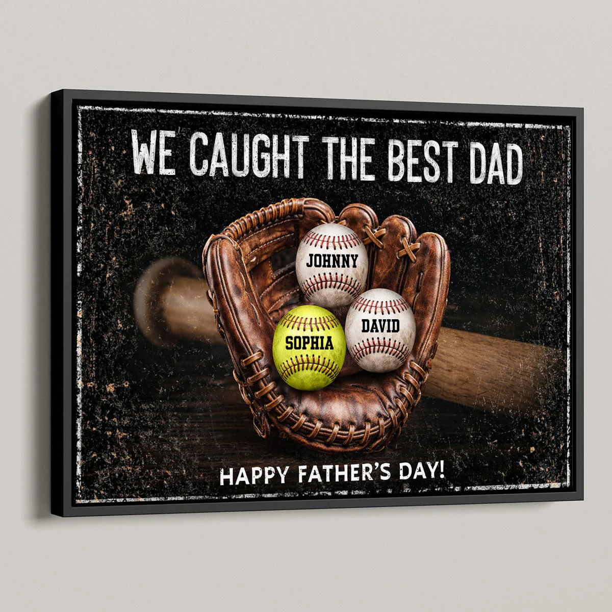 We Caught The Best Baseball   Dad - Personalized Poster Canvas - Gift For Dad - Image 5