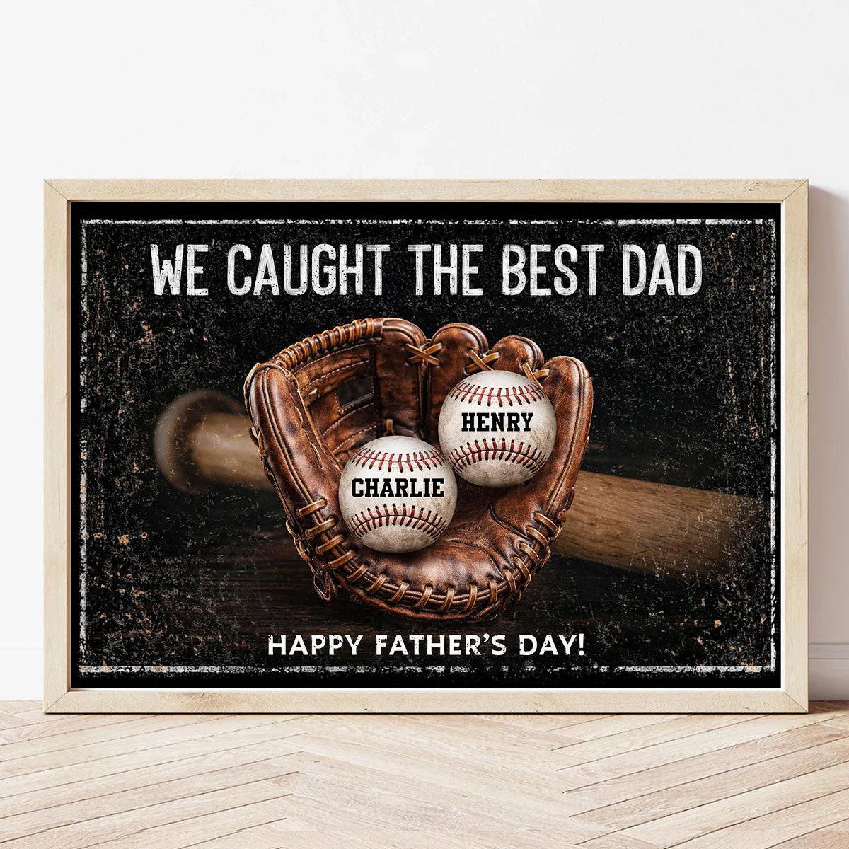 We Caught The Best Baseball   Dad - Personalized Poster Canvas - Gift For Dad - Image 6