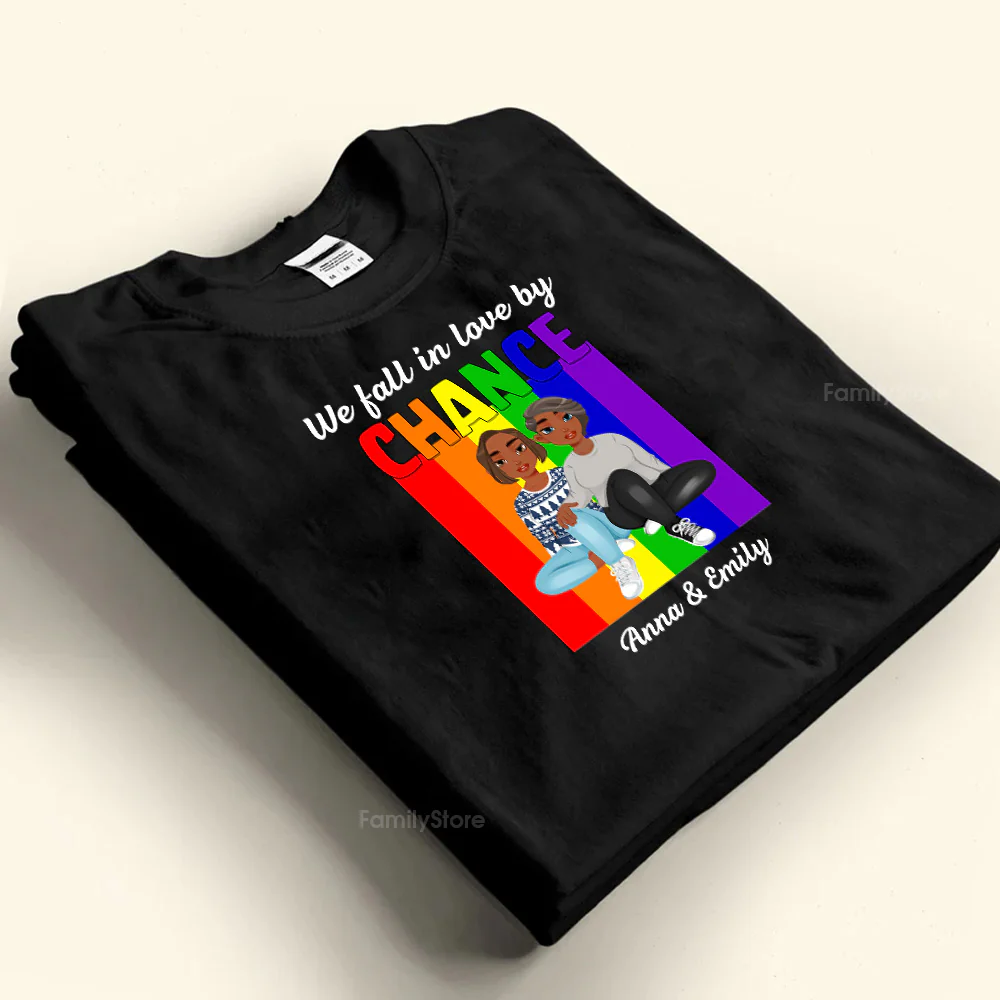 We Fall In Love By Chance  LGBT - Personalized Shirt - Gift For Couple, Husband Wife, Pride Month - GR1 NH96 - Image 3